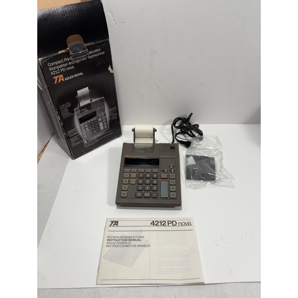 TA ADLER ROYAL 4212PD NOVA CALCULATOR R007 MADE IN JAPAN (does Not Print) READ**